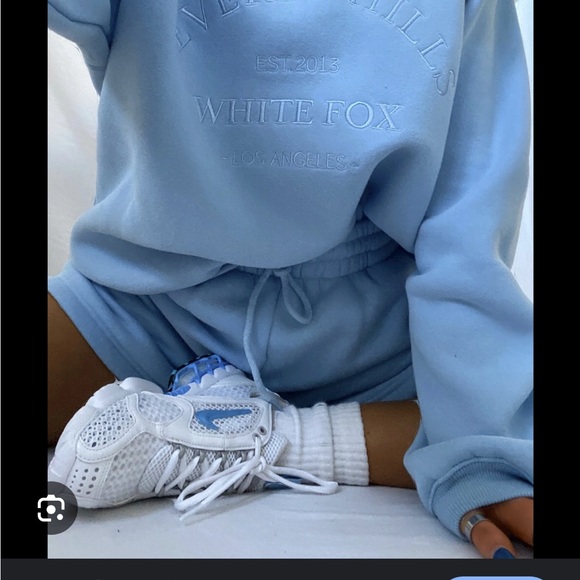 White Fox Blue Beverly Hills Sweatshirt and Shorts Set - Picture 2 of 7
